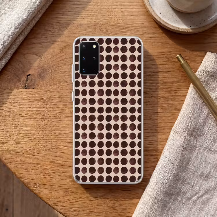 Telefoonhoesje - Stippen - Patroon - Bruin — 2