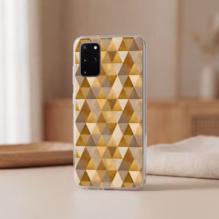 Telefoonhoesje - Geometrisch - Driehoek - Goud — 3
