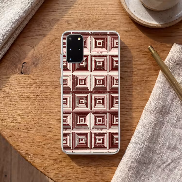 Telefoonhoesje - Geometrisch - Patroon - Rood — 2