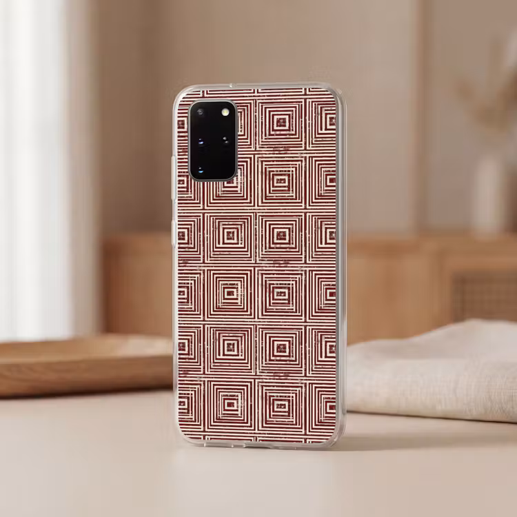 Telefoonhoesje - Geometrisch - Patroon - Rood — 3