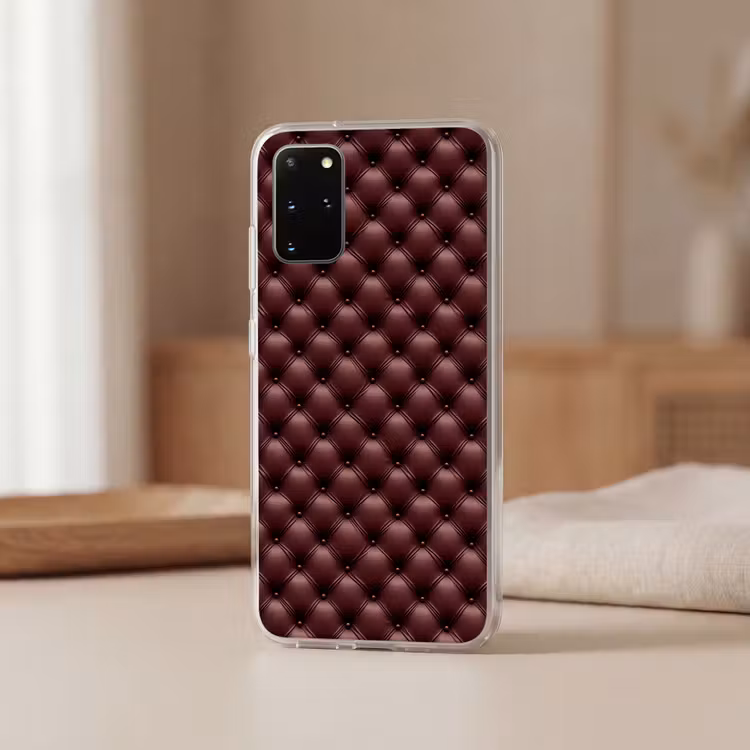Telefoonhoesje - Leer - Patroon - Bordeaux — 3