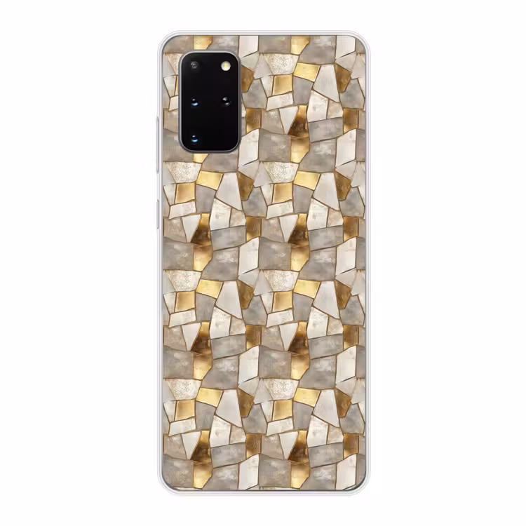 Telefoonhoesje - Mozaïek - Marmer - Goud — 1