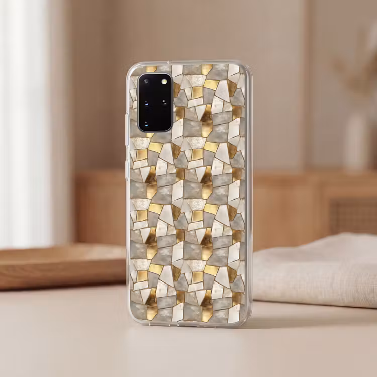 Telefoonhoesje - Mozaïek - Marmer - Goud — 3