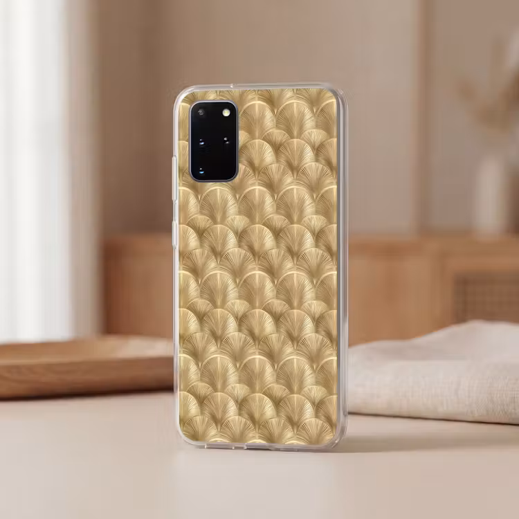 Telefoonhoesje - Patroon - Waaier - Goud — 3