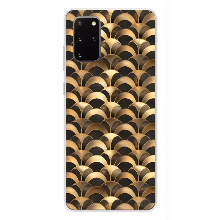 Telefoonhoesje - Schubben - Structuur - Goud — 4