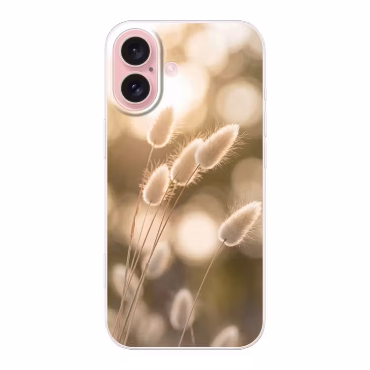 Telefoonhoesje - Hazestaartgras - Wit - Zonlicht — 1