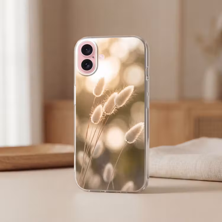 Telefoonhoesje - Hazestaartgras - Wit - Zonlicht — 3