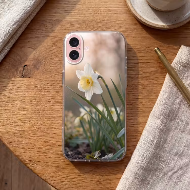 Telefoonhoesje - Narcis - Bloem - Minimalistisch — 2