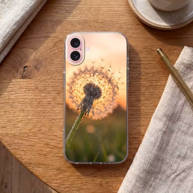 Telefoonhoesje - Paardenbloem - Zonsondergang - Veld — 2