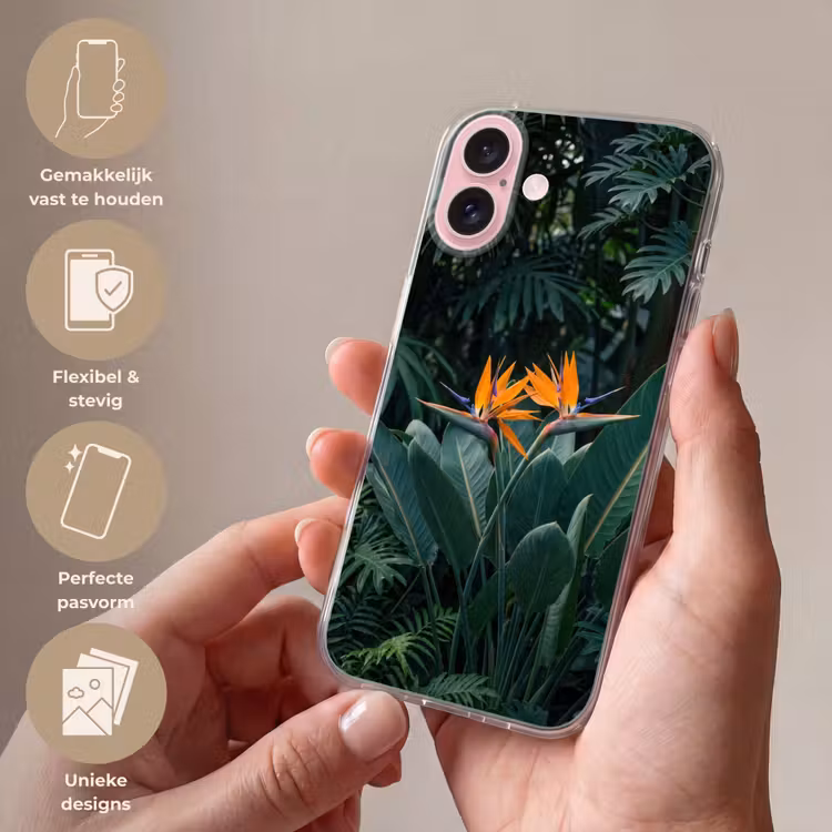 Telefoonhoesje - Paradijsvogel - Bloem - Exotisch — 4