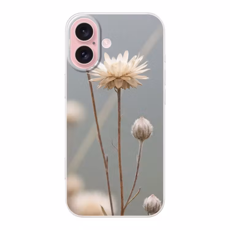 Telefoonhoesje - Strobloemen - Wit - Daglicht — 1