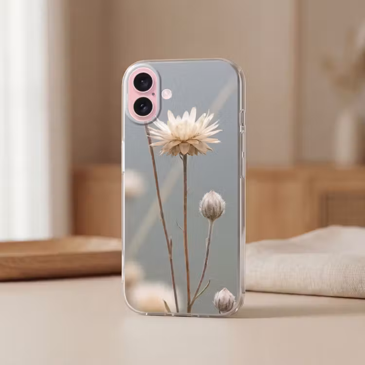 Telefoonhoesje - Strobloemen - Wit - Daglicht — 3