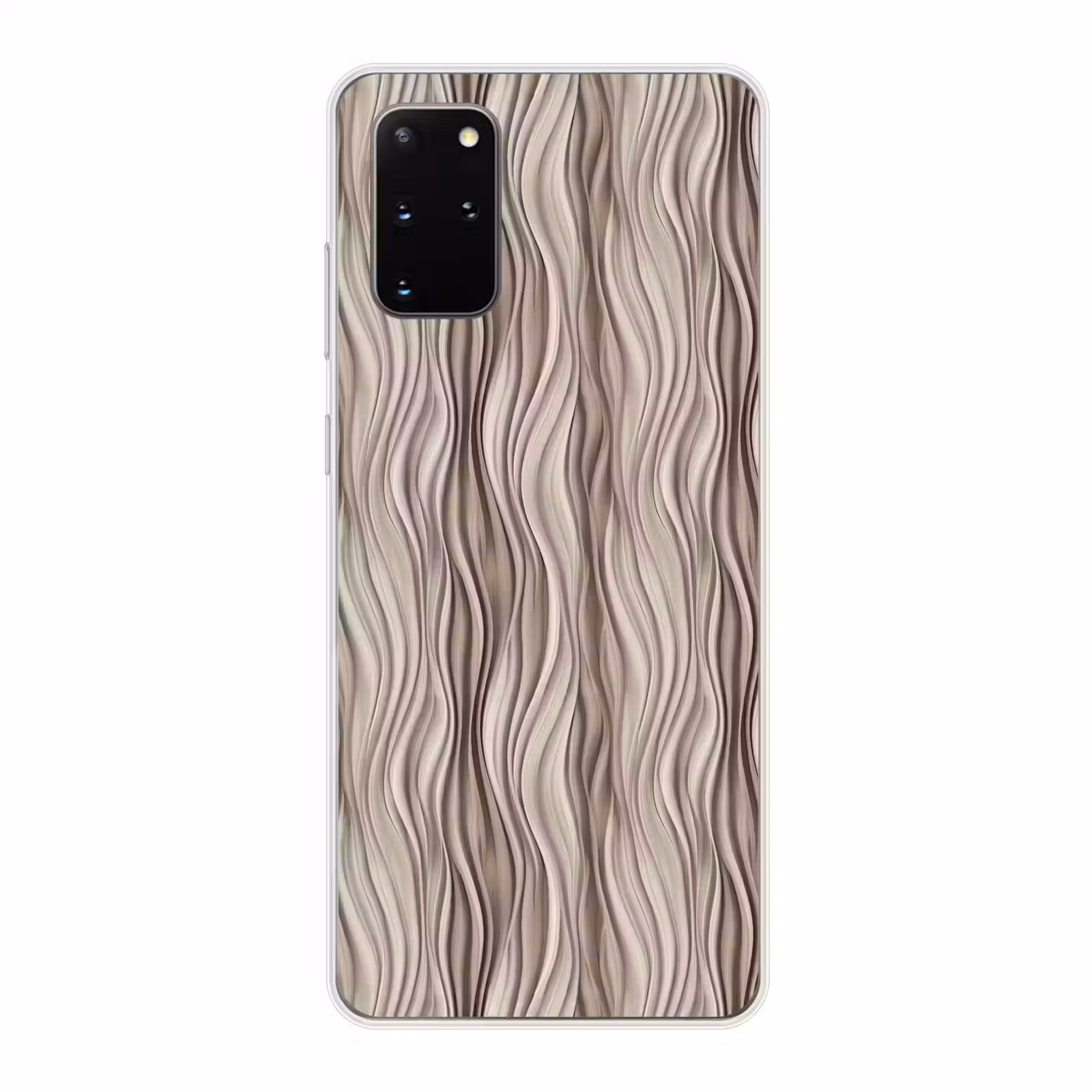 Telefoonhoesje - Golven - 3D - Crème — 1