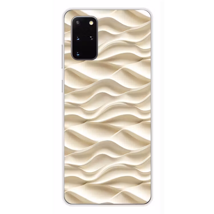 Telefoonhoesje - Lijnen - Golvend - Crème — 4