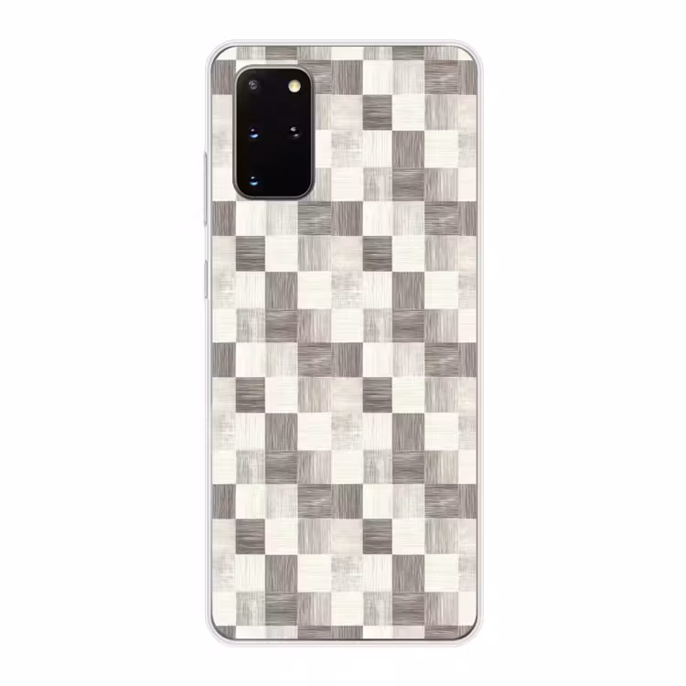 Telefoonhoesje - Patroon - Dambord - Houtnerf — 1