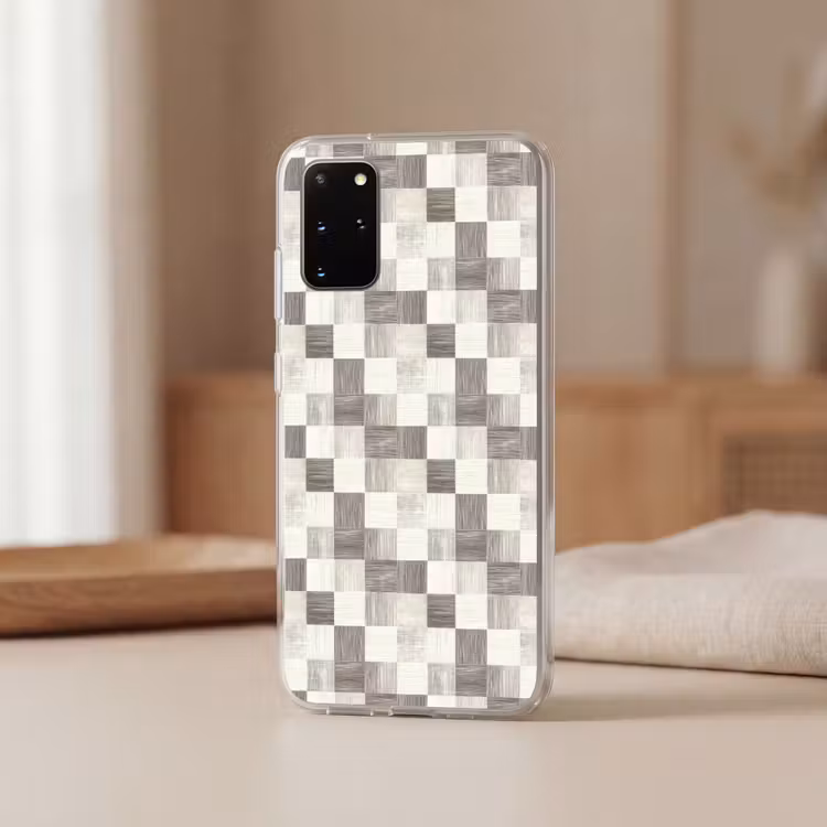 Telefoonhoesje - Patroon - Dambord - Houtnerf — 3