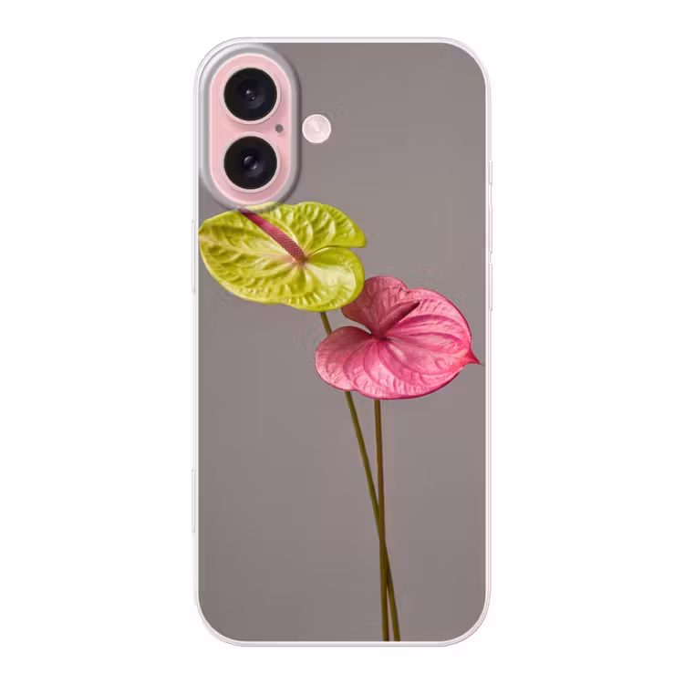 Telefoonhoesje - Planten - Anthurium - Groen - Roze — 1