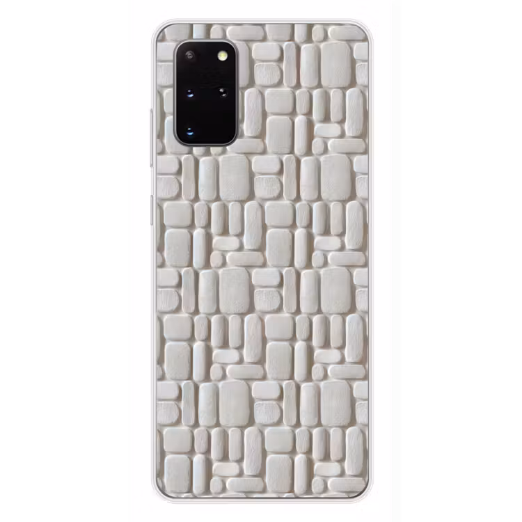 Telefoonhoesje - Reliëf - Structuur - Wit — 4
