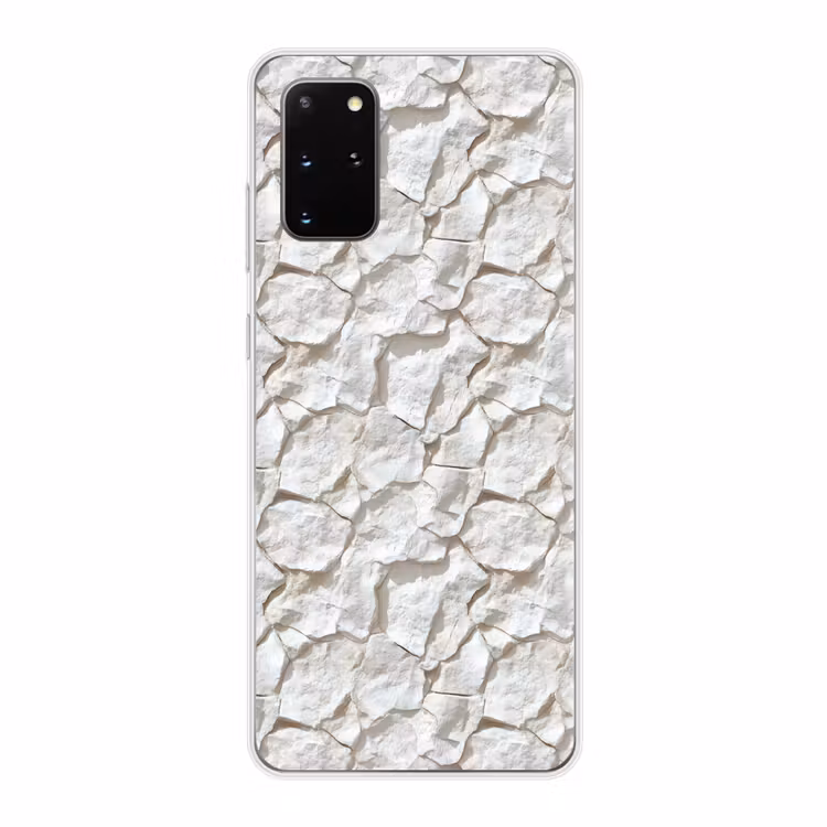 Telefoonhoesje - Structuur - Rots - Wit — 1