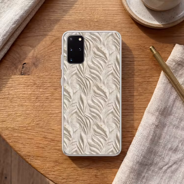 Telefoonhoesje - Textuur - Reliëf - Beige — 2