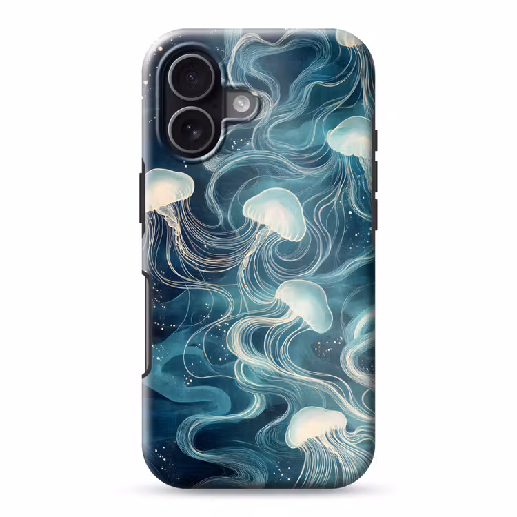 Telefoonhoesje Toughcase - Kwallen - Zee - Wit - Golven — 1