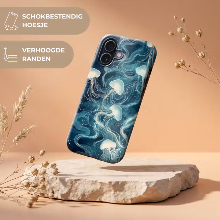 Telefoonhoesje Toughcase - Kwallen - Zee - Wit - Golven — 5