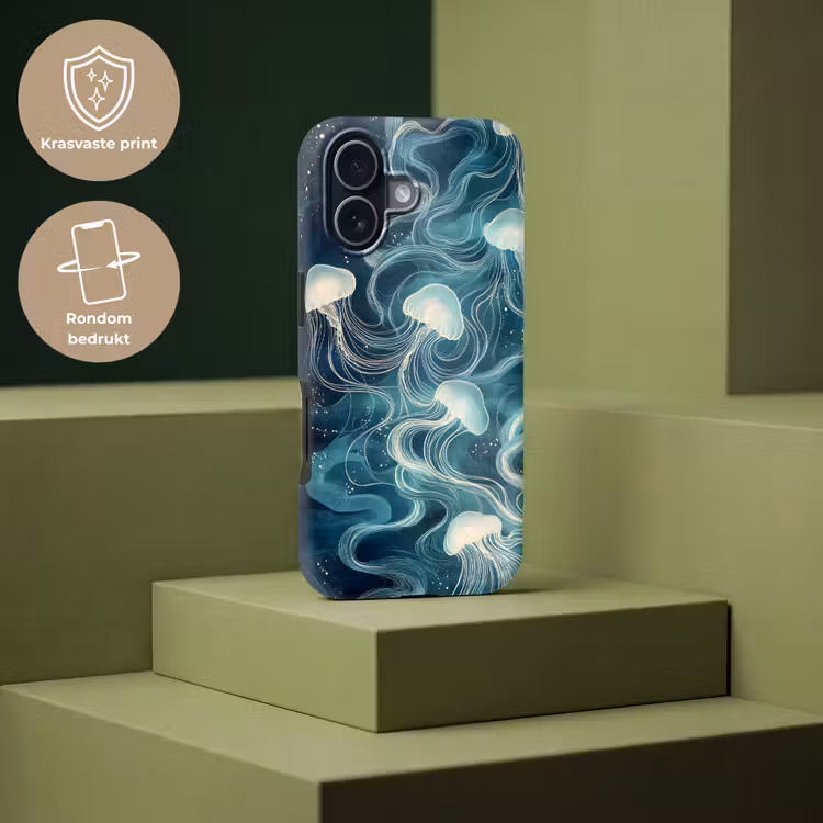 Telefoonhoesje Toughcase - Kwallen - Zee - Wit - Golven — 7