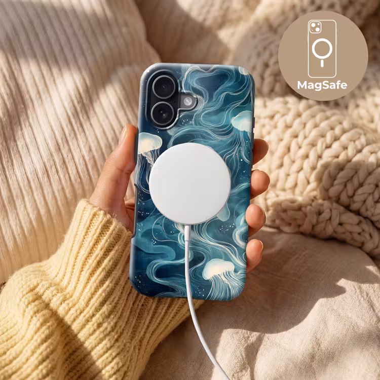 Telefoonhoesje Toughcase - Kwallen - Zee - Wit - Golven — 8