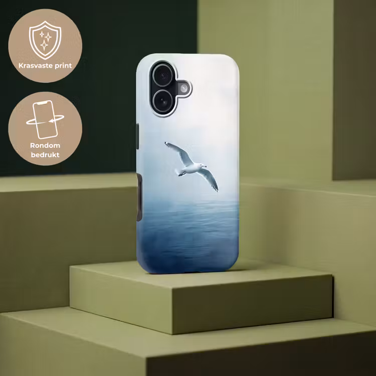Telefoonhoesje Toughcase - Meeuw - Wit - Zee - Mistig — 7