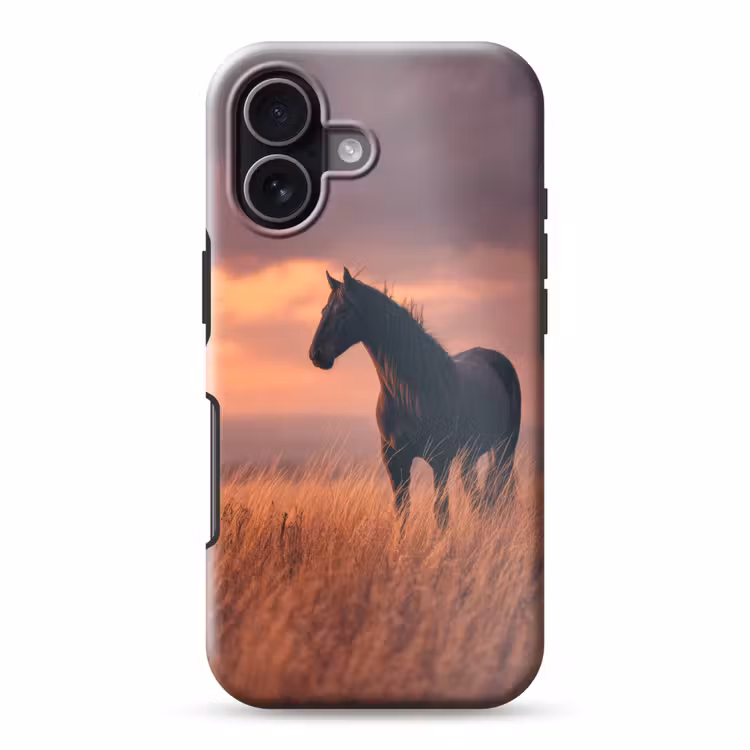 Telefoonhoesje Toughcase - Paard - Wolken - Open veld — 1