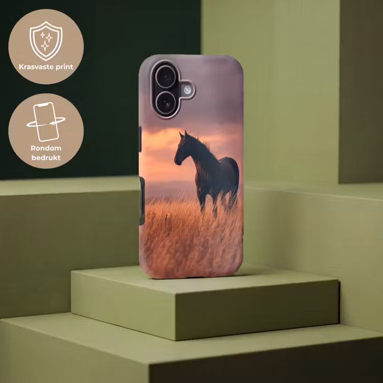 Telefoonhoesje Toughcase - Paard - Wolken - Open veld — 7