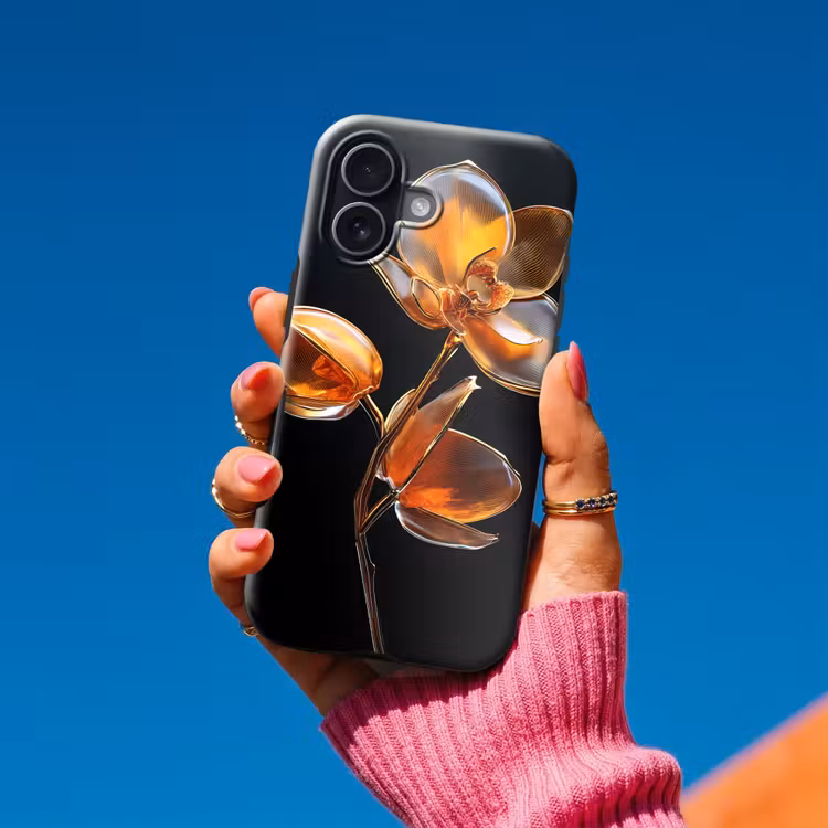 Telefoonhoesje Toughcase - Bloem - Orchidee - Oranje — 2