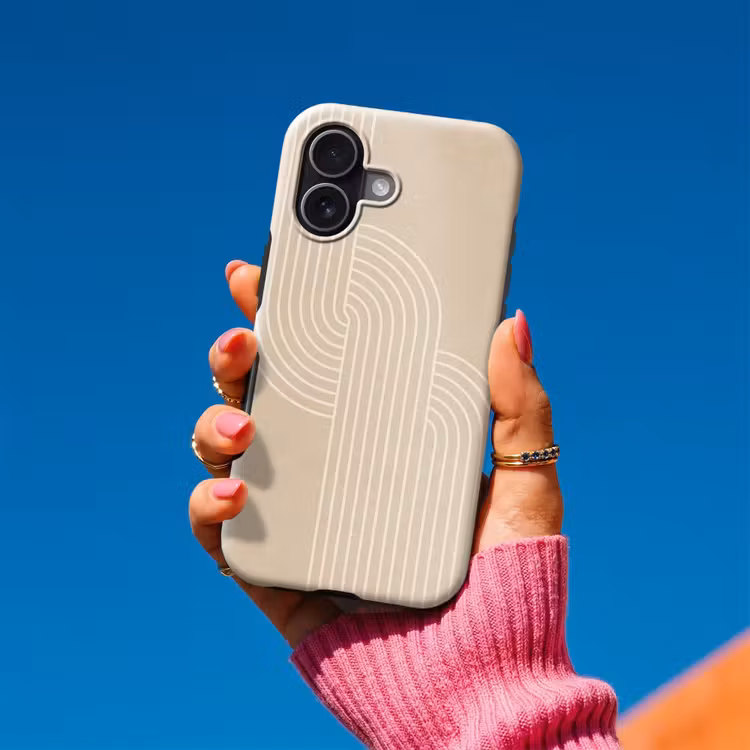 Telefoonhoesje Toughcase - Parallelle lijnen - Lichte textuur - Beige — 2