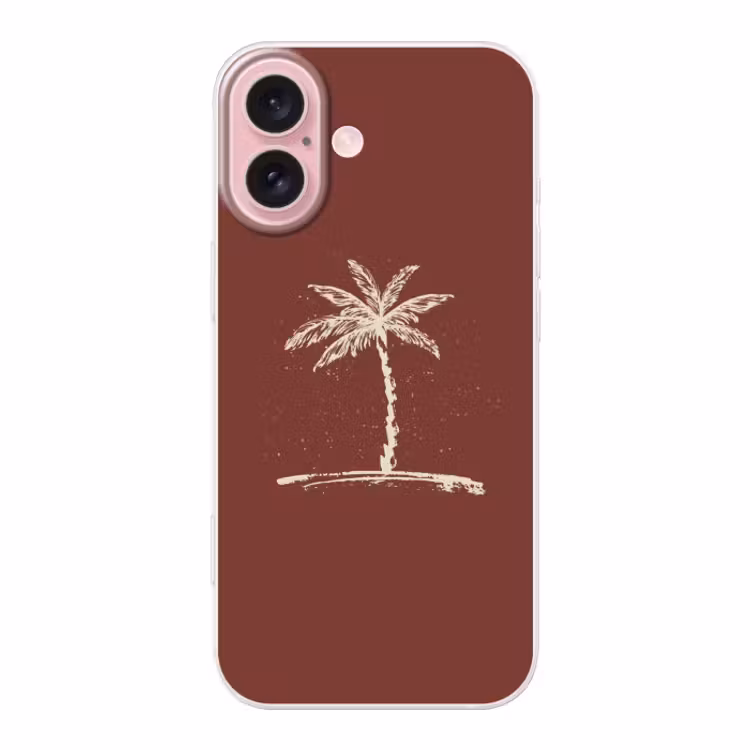 Telefoonhoesje Toughcase - Palmboom - Beige - Rood - Tropisch — 1