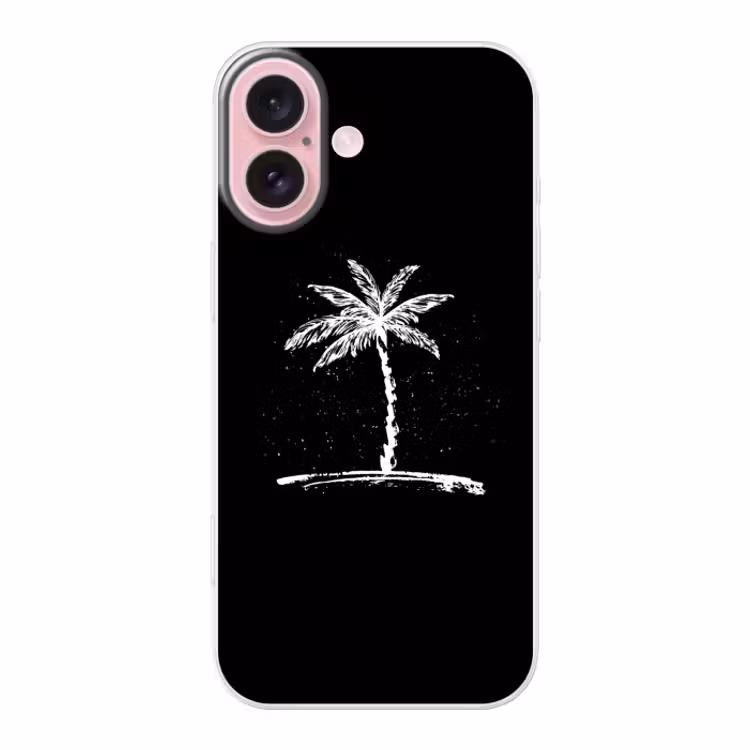 Telefoonhoesje Toughcase - Palmboom - Wit - Zwart - Tropisch — 1