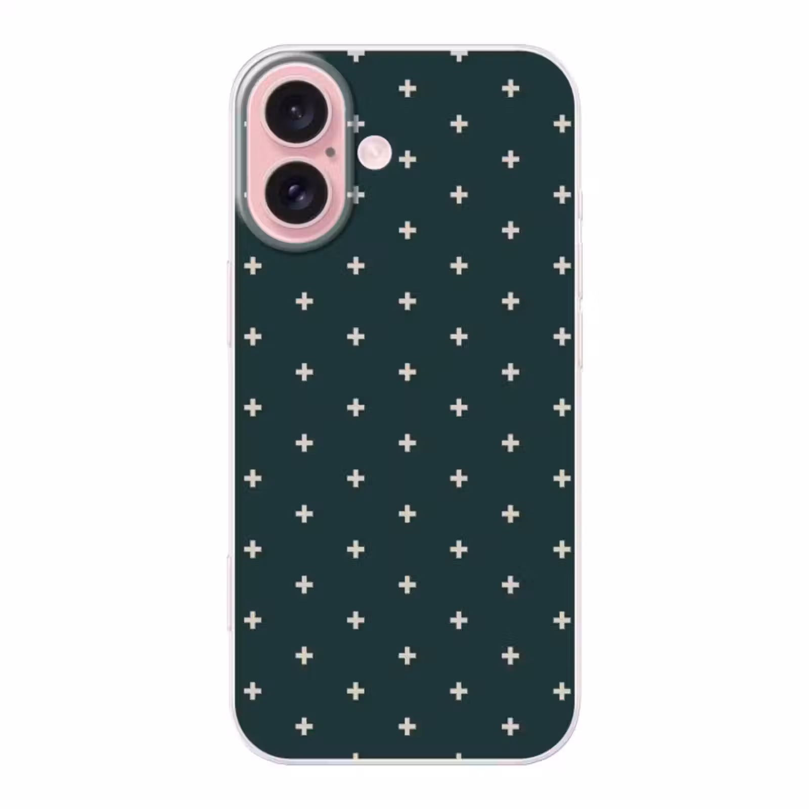 Telefoonhoesje Toughcase - Plusjes patroon - Groen - Wit - Print — 1