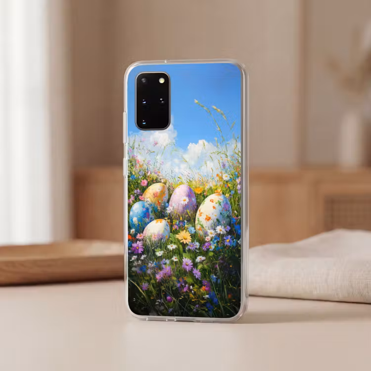 Telefoonhoesje - Grasveld - Eieren - Bloemen — 2