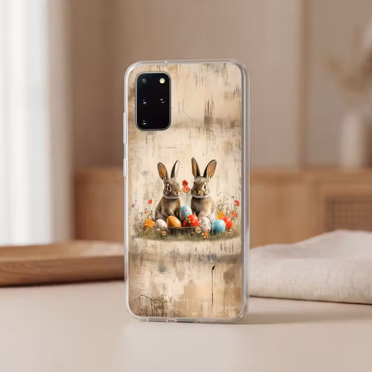 Telefoonhoesje - Konijnen - Bloemen - Eieren — 2