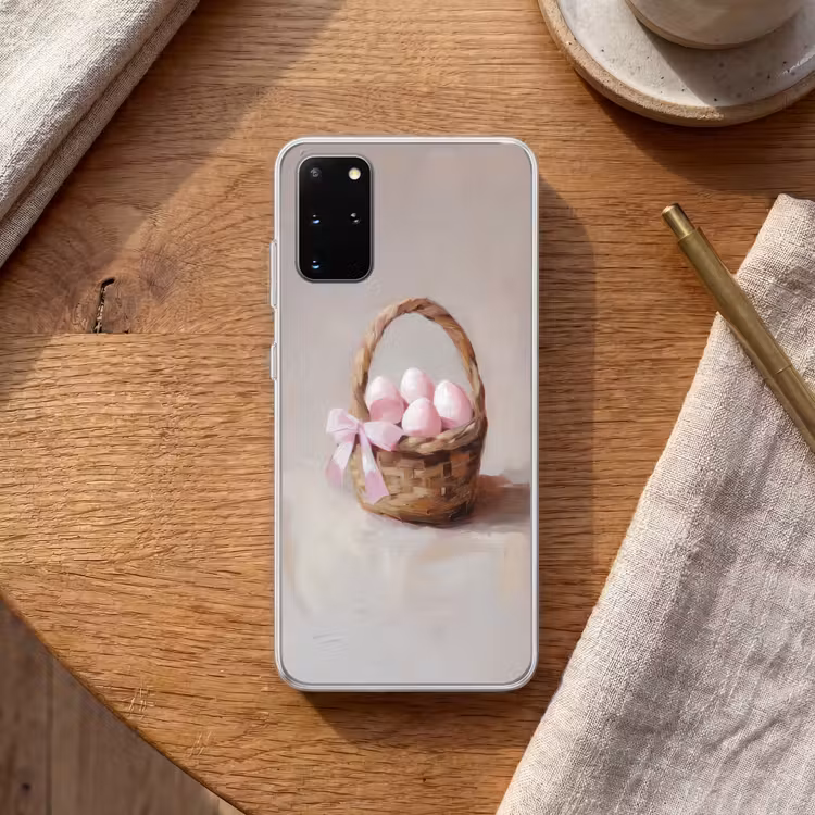 Telefoonhoesje - Mand - Eieren - Roze — 1