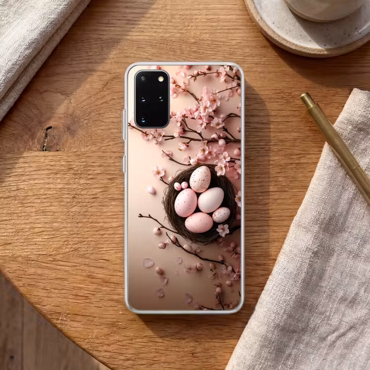Telefoonhoesje - Roze - Bloesems - Eieren — 1