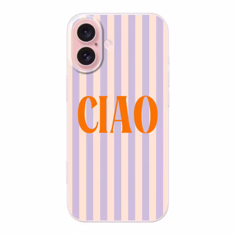 Telefoonhoesje Toughcase - Ciao - Quote - Pastel - Strepen — 1