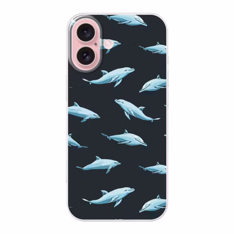 Telefoonhoesje Toughcase - Dolfijnen - Patroon - Blauw - Grijs — 1