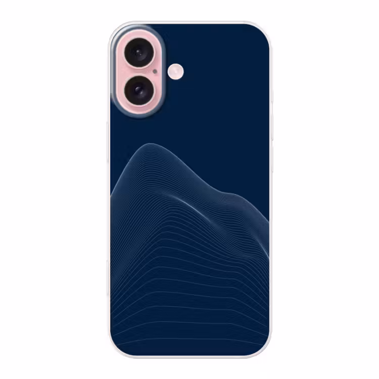Telefoonhoesje Toughcase - Lijnen - Abstract - Blauw - Wit — 1