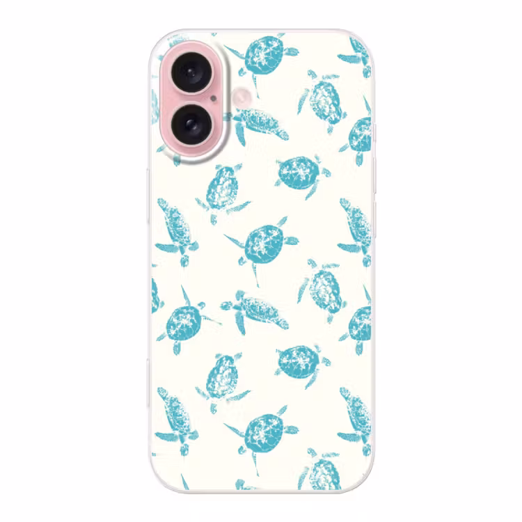 Telefoonhoesje Toughcase - Schildpadden - Patroon - Wit - Blauw — 1