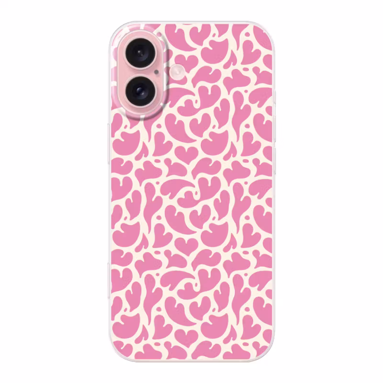 Telefoonhoesje Toughcase - Hartjes - Print - Roze - Wit — 1