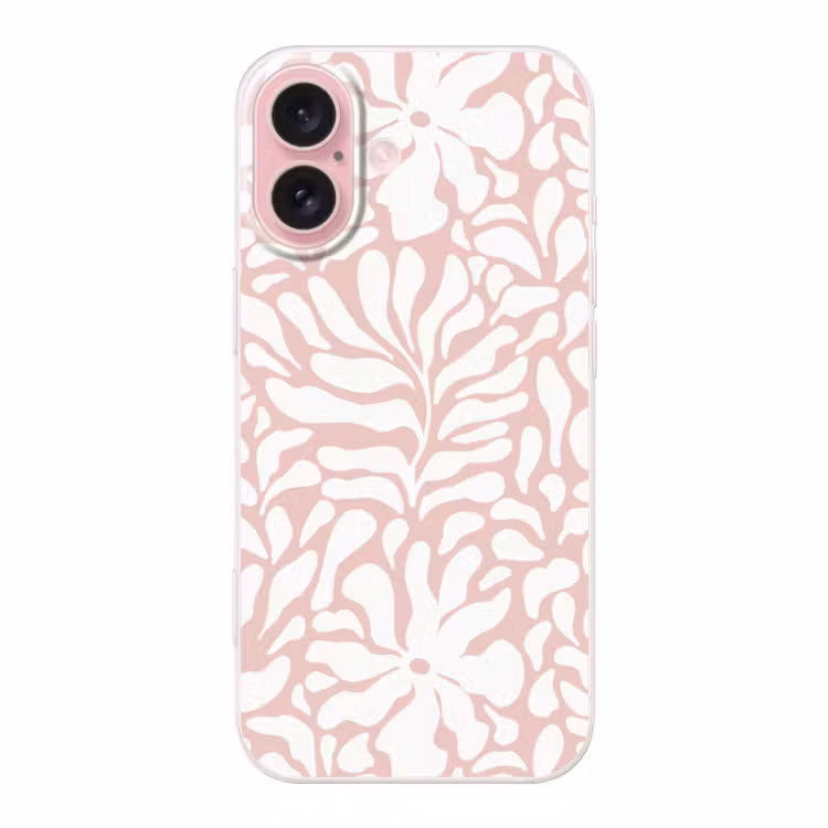 Telefoonhoesje Toughcase - Bloemen - Patroon - Roze - Wit — 1