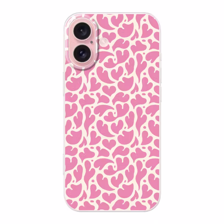 Telefoonhoesje Toughcase - Hartjes - Print - Roze - Wit — 1