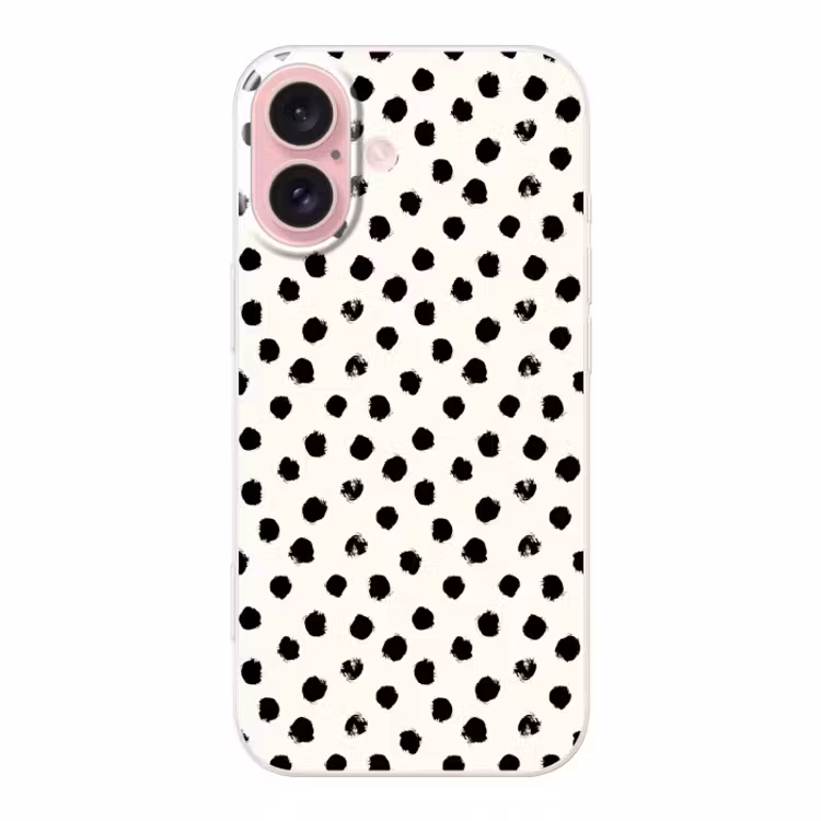 Telefoonhoesje Toughcase - Stippen - Zwart - Wit - Print - Minimalistisch — 1