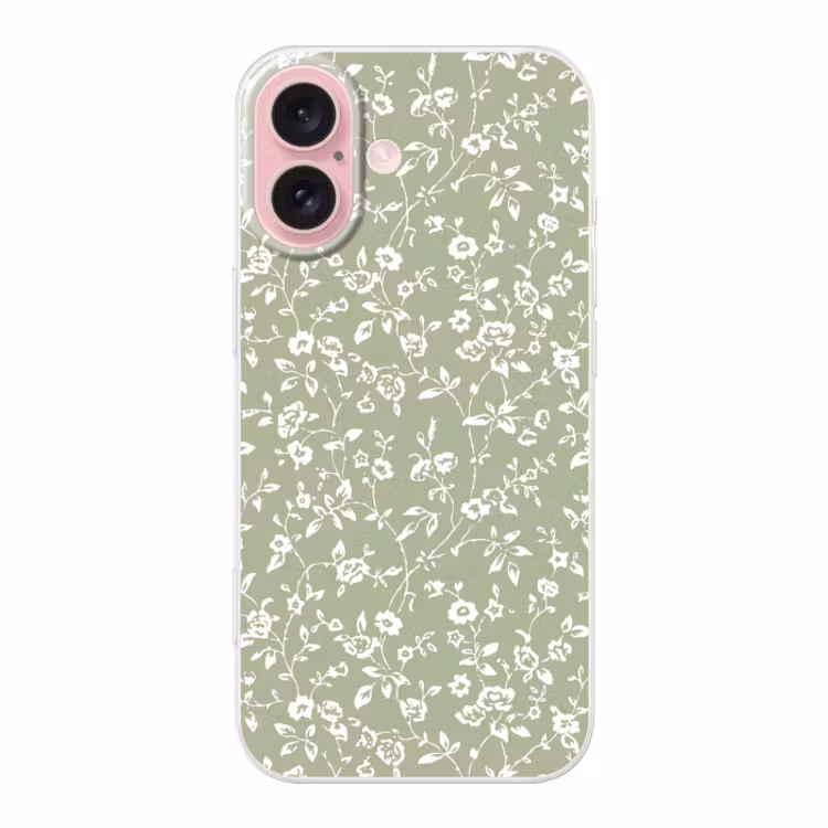 Telefoonhoesje Toughcase - Bloemen - Print - Groen - Wit — 1