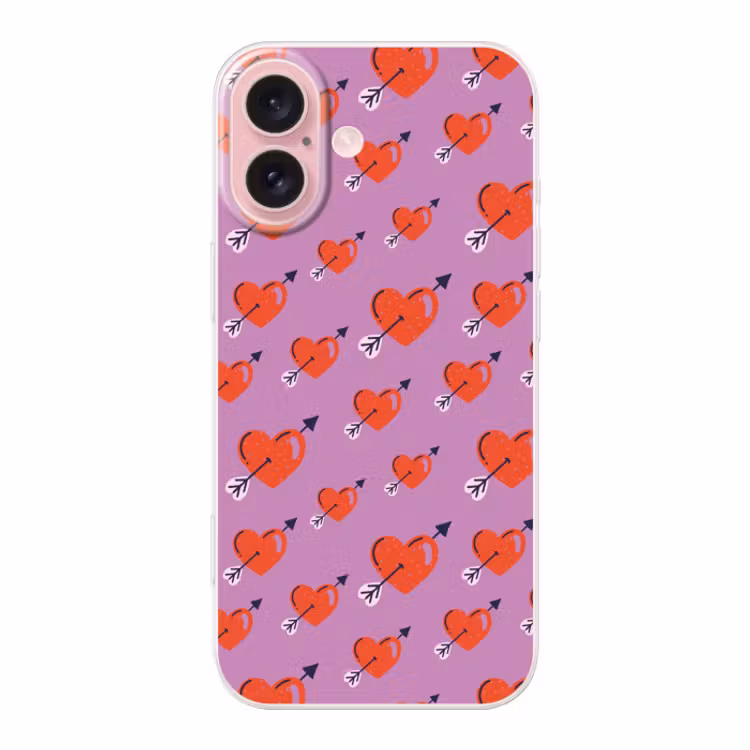Telefoonhoesje Toughcase - Hartjes - Rood - Paars - Print - Liefde — 1